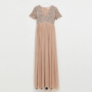 ASOS Maya Maternity Bridesmaids v-neck maxi dress